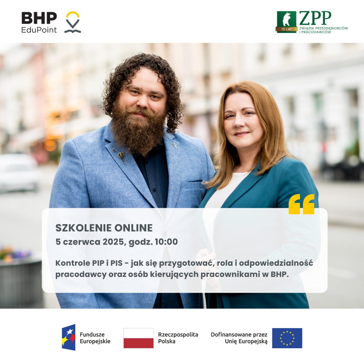 Kontrole Państwowej Inspekcji Pracy oraz Państwowej Inspekcji Sanitarnej – jak się przygotować?”, szkolenie online, 5 czerwca